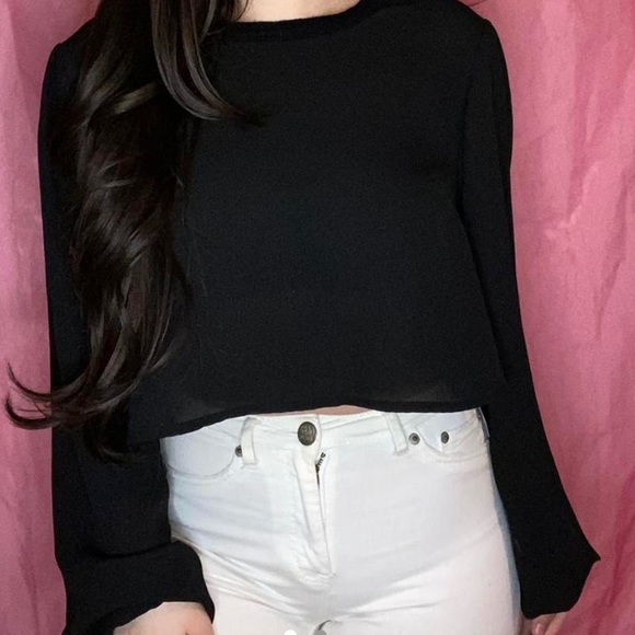 Windsor black sheer see through blouse - Picture 1 of 2
